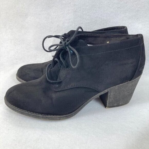 Rocket Dog Ankle Booties Women's Size 10 Black Faux Suede - Picture 2 of 9